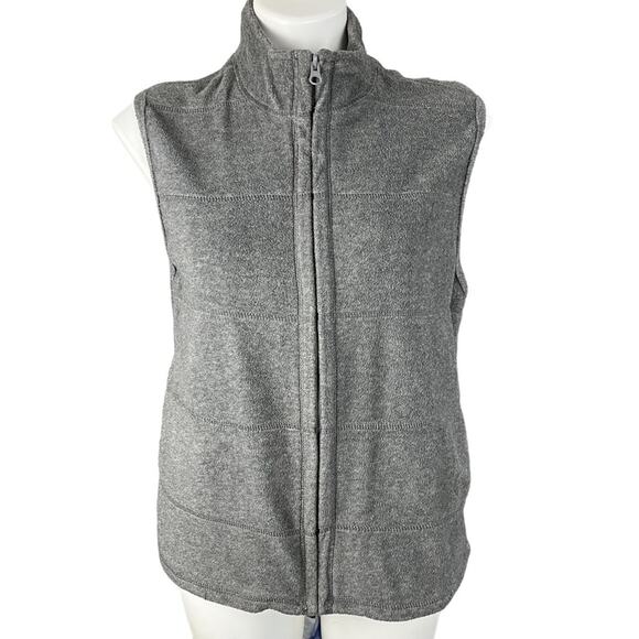 IZOD Club International Tour grey fleece vest size Medium - Picture 1 of 7